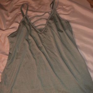 Green v neck tank top